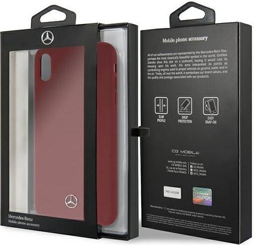 Immagine prodotto Mercedes MEHCI65SILRE iPhone Xs Max rosso / linea solida in silicone rosso (Apple iPhone XS Max)