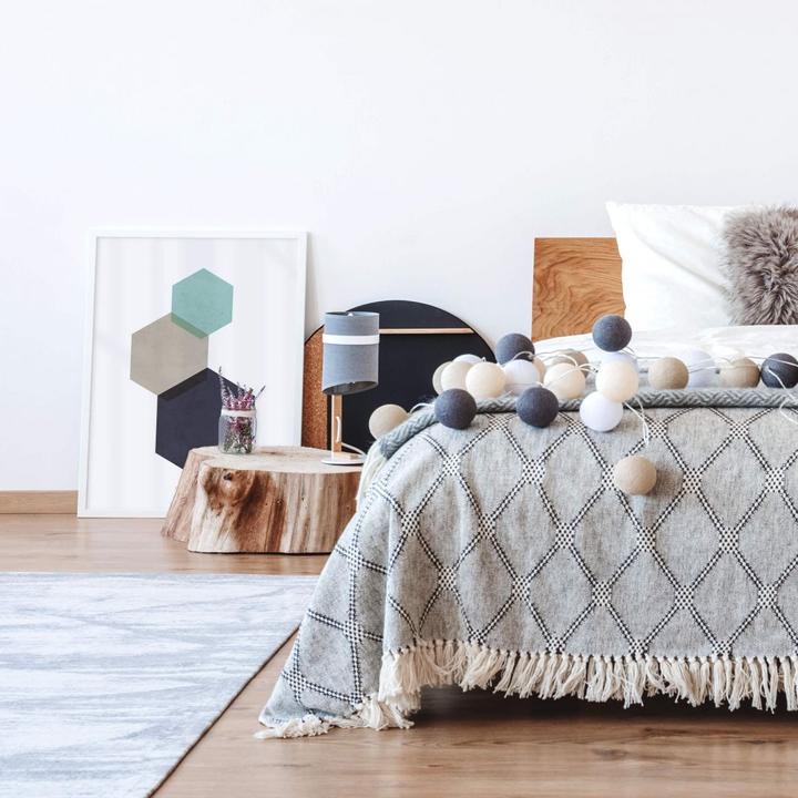 Image du produit Trenddeko Hexagons aqua (120 x 150 cm)