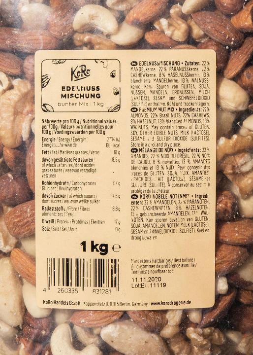 Image du produit KoRo Mélange de noisettes (1000 g)