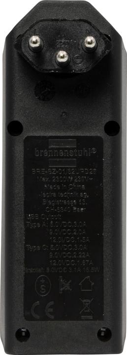 Immagine prodotto Brennenstuhl spina di derivazione cleverLINE 2 volte nera con 1 connessione USB tipo-A e 1 connessione USB (Tipo 13, USB-A, USB-C, 2 x)