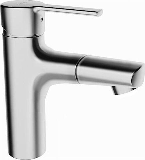 Hansa Hansaronda Waschtischarmatur, mit Ablaufgarnitur, ausziehbarer Auslauf, Ausladung: 125 mm, 030