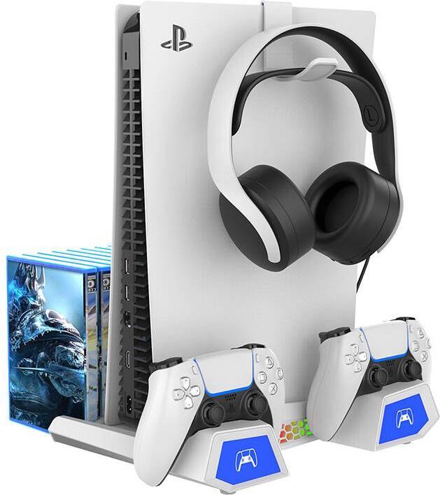 Immagine prodotto NoName Supporto di ricarica RGB multifunzionale con raffreddamento per PS5/PS5 Slim (PS5)