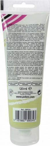 Image du produit Pebeo Decocrème Peinture acrylique mate (Vert olive, 120 ml)