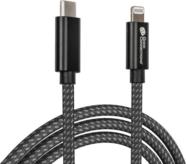 Actual product image Good Connections USB 2.0 charging and data cable for iPhone/iPad/iPod USB-C plug to Lightning (0.50 m, USB 2.0)