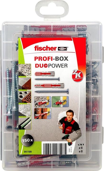 Produktbild Fischer Meister-Box DUOPOWER mit Schrauben 50x6/.5x40 30x8/5x60 (160 Stk.)