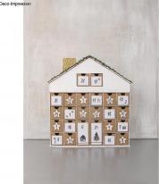 Rayher Calendrier de l'Avent maison en papier mâché