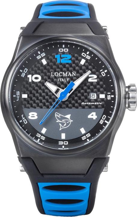 Locman Italy Herrenuhr Mare blau/schwarz Automatik Ref. 0556 (Analoguhr, 44 mm)