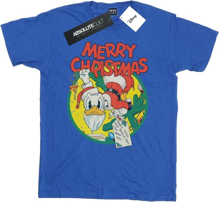 Immagine prodotto Disney Donald Duck Merry Christmas Maglietta Uomo (S)