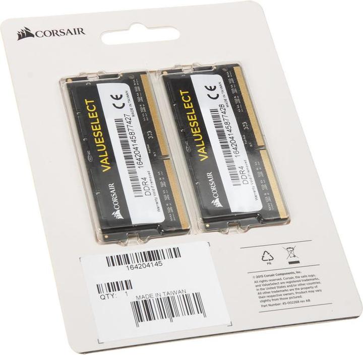Actual product image Corsair value select (2 x 8GB, 2133 MHz, DDR4-RAM, SO-DIMM)