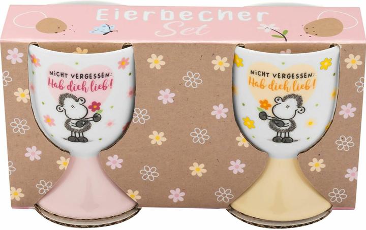 Image du produit Sheepworld Eierbecher-Set Motiv 'Nicht vergessen: Hab Dich lieb!'