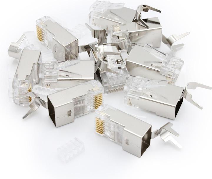 Produktbild Digitus RJ45 kištukas Cat.6A, ekranuotas (AWG 22-24 kabeliams) 10 vnt. (CAT6a)