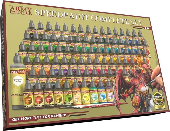 Produktbild The Army Painter Speedpaint Complete Set 2.0 (Pink, Rot, Bronze, Silber, Blau, Braun, Schwarz, Gelb, Gold, Violett, Substanz: Flüssigkeit, Grau, Grün, 1620 ml)