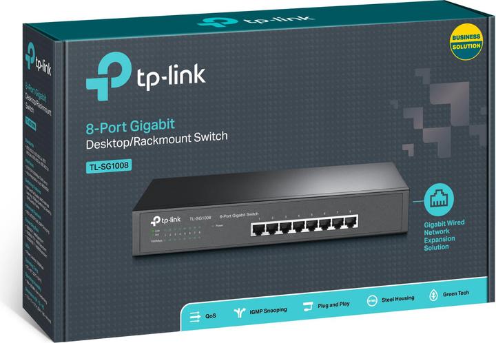 Actual product image TP-Link TL-SG1008 (8 Ports)