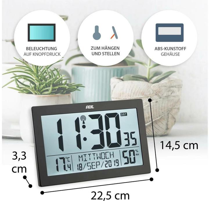 Image du produit ADE Horloge murale radio