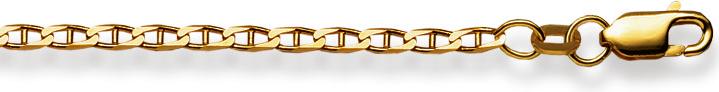 Produktbild Natsumi Schmuck Halskette Gelbgold 18K/750 Marine Panzer 2.4mm (750/18 K Gelbgold, 50 cm)