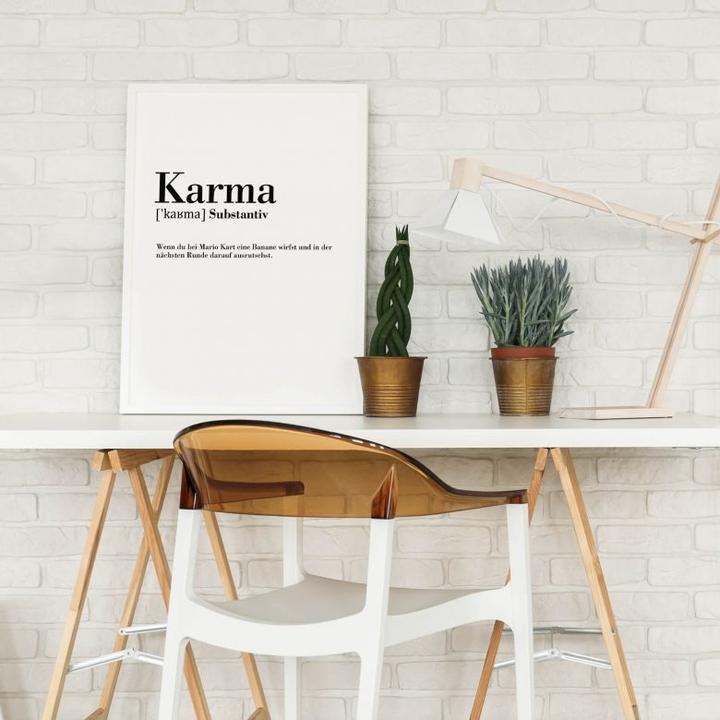 Produktbild Trenddeko Grammatik Karma (40 x 50 cm)
