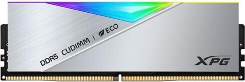 Produktbild Adata CUDIMM 48 GB DDR5-8400 (2x 24 GB) Dual-Kit (silber, AX5CU8400C4024G-DCLACRSG, XPG Lancer Neon RGB) (2 x 24GB, 8400 MHz, DDR5-RAM, CU-DIMM)