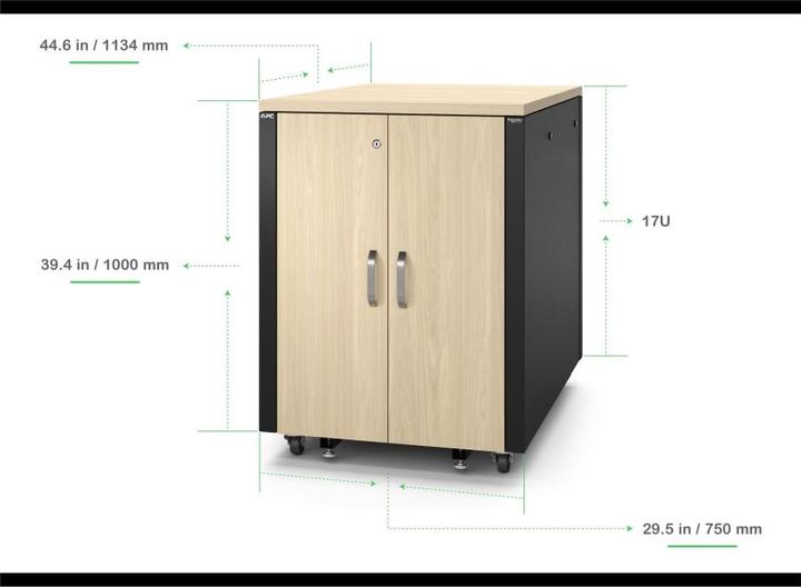 Produktbild APC Netzwerkschrank NetShelter CX AR4017IA Soundproof 17HE (17 HE, 19 Zoll Rack)