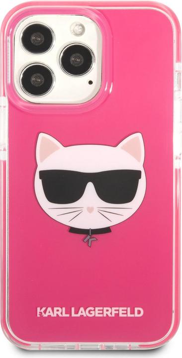 Immagine prodotto Karl Lagerfeld Custodia rigida TPE Choupette Head Fucsia, per iPhone 13 Pro Max, KLHCP13XTPECPI (Apple iPhone 13 Pro Max)