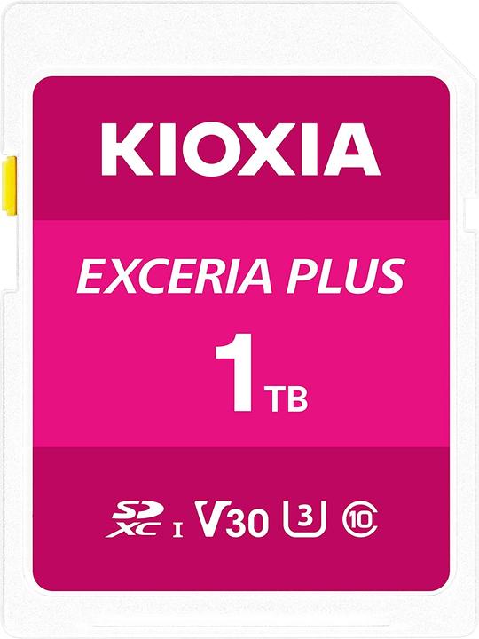 Actual product image Kioxia 1024GB Exceria plus U3 V30 SD (1000 GB, SDXC, U3, UHS-I)