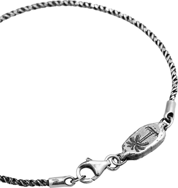 Immagine prodotto Haze & Glory Armband Herren Kordelkette - Paradise 925 Silber oxidiert (21 cm, Argento 925)