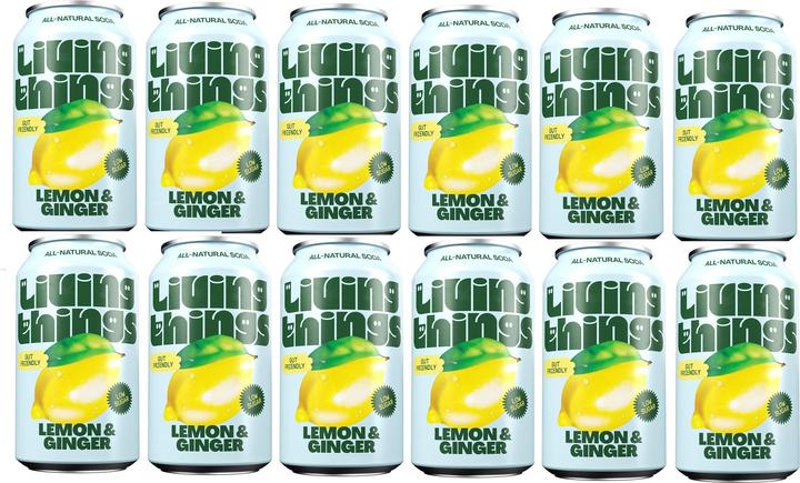 Image du produit Living Things Soft-Drinks Lemon & Ginger 12 x 0.33 l (12 x 33 cl)