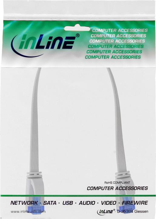 Immagine prodotto InLine Cavo patch piatto (U/FTP, CAT6a, 0.25 m)