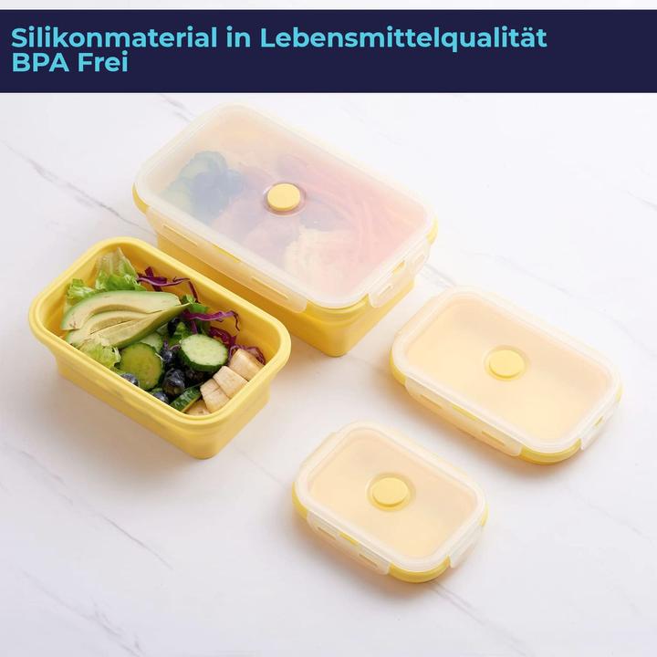 Produktbild König Design Gefrier Dosen Lebensmittel Vorrats Behälter Frischhaltedosen Deckel Faltbar