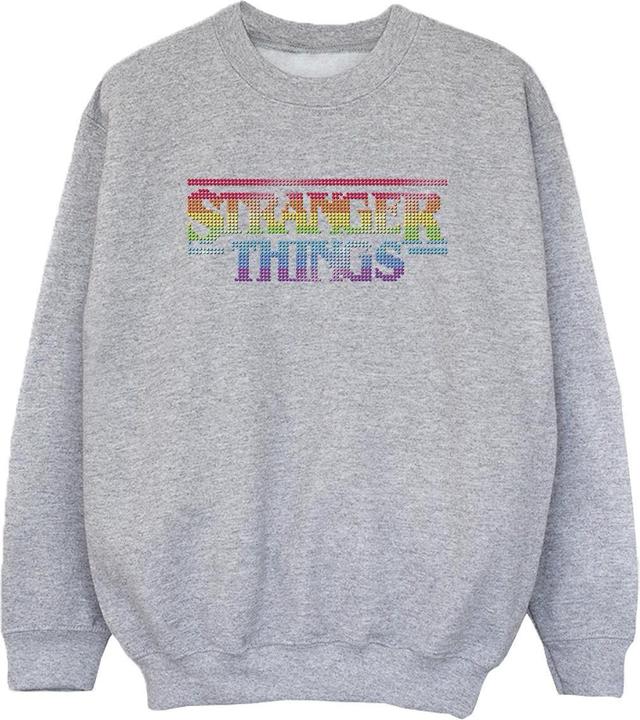 Netflix Stranger Things Rainbow Dot Logo Sweatshirt Jungen