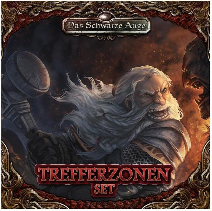 Produktbild DSA - Trefferzonen Set, 10 Trefferzonenwürfel + Regeln (DE-Ausgabe)