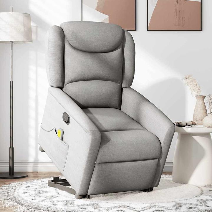 Produktbild VidaXL Massagesessel mit Aufstehhilfe Wolkengrau Stoff