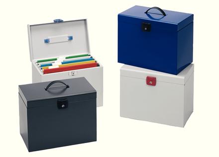 Immagine prodotto Leitz Esselte Scatola per cartelle sospese in metallo, colori assortiti, in metallo, con maniglia per il