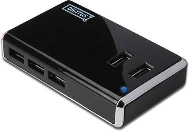 Produktbild Digitus USB 2.0 Hub 10-Port extern, mit Netzteil (USB-A, 10 Ports)