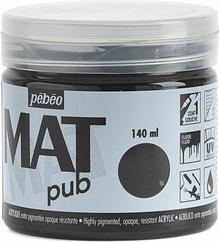 Image du produit Pebeo Acrylique Mat Pub (Noir ivoire, 140 ml)