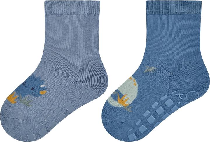 Actual product image Sterntaler Antirutsch-Socken 2er Set Dino Blau Gr. 23/24 (24)
