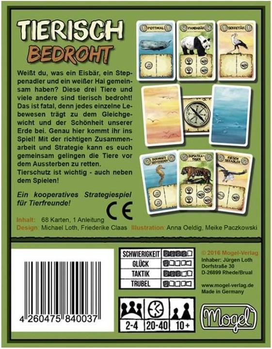 Actual product image MV003 - Animal threatened, Card game, 2-4 players, from 10 years (DE edition) (German)