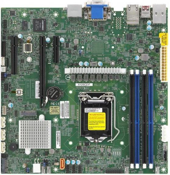 Actual product image Supermicro X12SCZ-F (bulk) (LGA 1200, Intel W480, mATX)