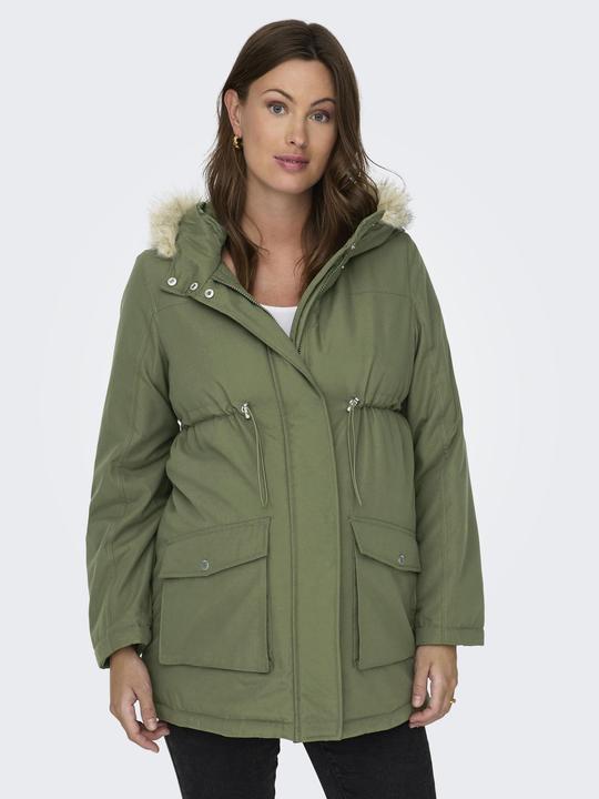 Actual product image Only Maternity Hood with detachable faux fur trim Maternity parka Long parka (XS)