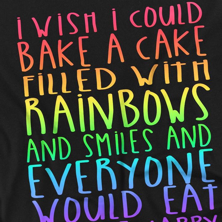 Actual product image Mean Girls Unisex Adult Rainbows And Cake T-Shirt (L)