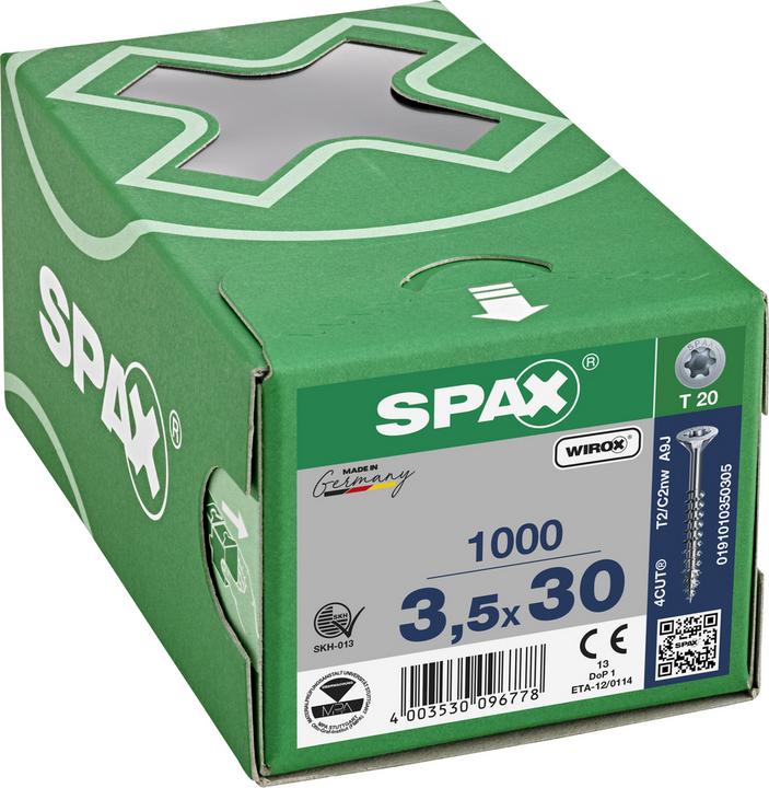 Actual product image Spax Chipboard screws SK T15 3,5x30 mm (1000 Screws per piece)