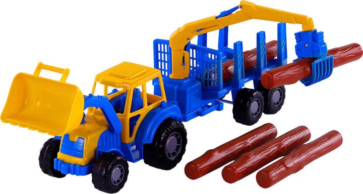 Produktbild Polesie Cavallino Junior Traktor mit Krananhänger und Holz, 46c