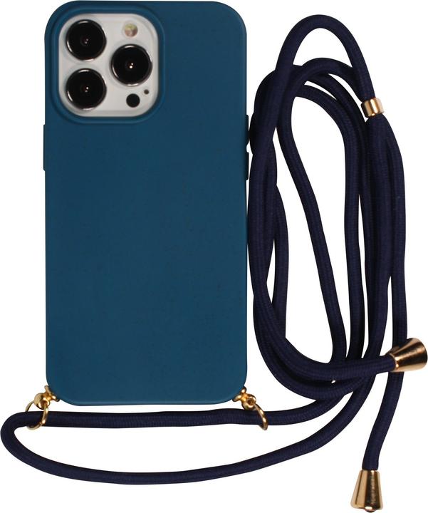 Produktbild PhoneLook Hülle Bio Eco-Friendly Vegan mit Handykette Necklace blau