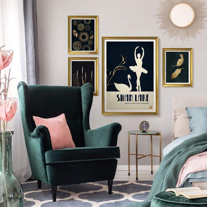 Actual product image Trenddeko Schwanensee - Swan lake (80 x 100 cm)