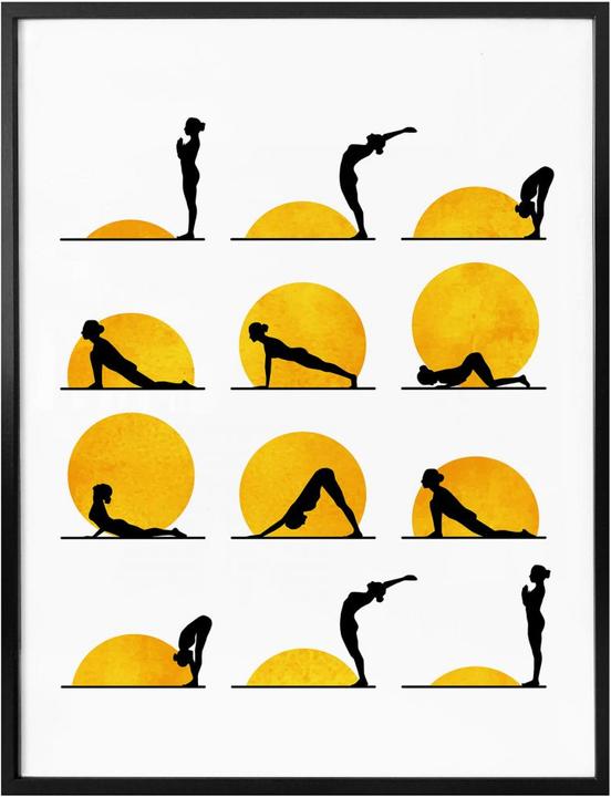 Immagine prodotto Trenddeko Yoga Il saluto al sole (24 x 30 cm)
