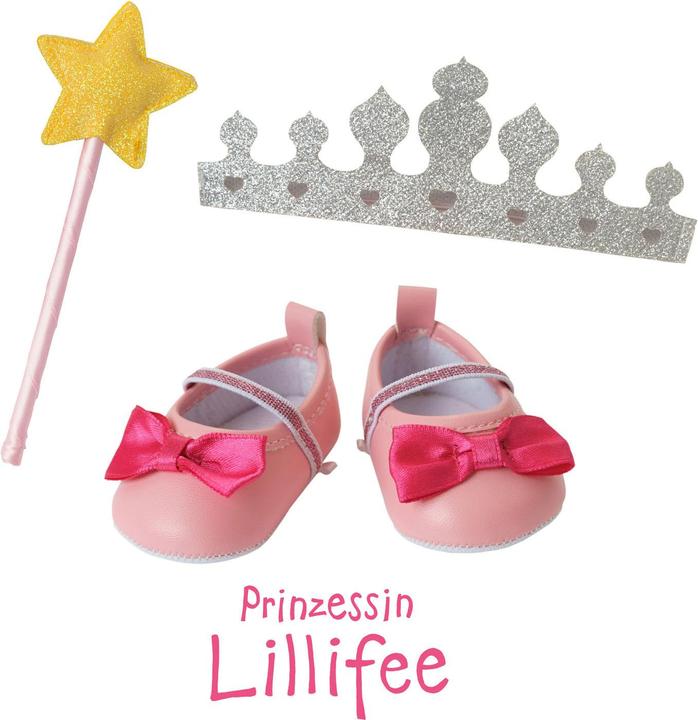 Image du produit Heless Ensemble d'accessoires pour poupée "Princesse Lillifee", 3 pièces : ballerines, couronne