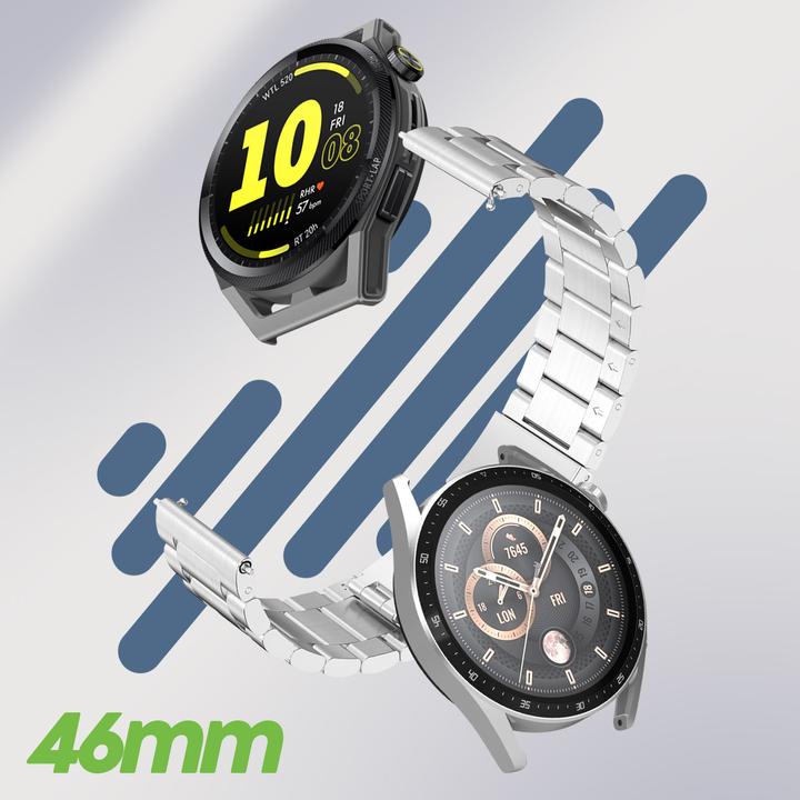 Actual product image Avizar Replacement wristband (Stainless steel, Huawei Watch GT 3 (46 mm), Huawei Watch GT Runner)