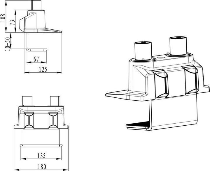 Actual product image Multibrackets Duo Deskmount (Table)