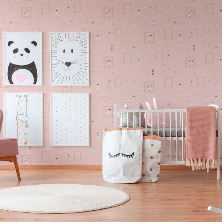 Actual product image A.S. Création with glitter Boys & Girls 6 with picture frame (53 x 1005 cm)