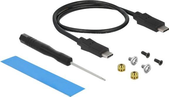 Productafbeelding Delock Externe USB Type-C™ Combo behuizing voor M.2 NVMe PCIe of SATA SSD. (M.2 2230, M.2 2242, M.2 2260, M.2 2280)