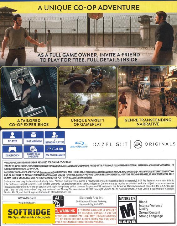 Produktbild EA Games A Way Out (PS4, DE)